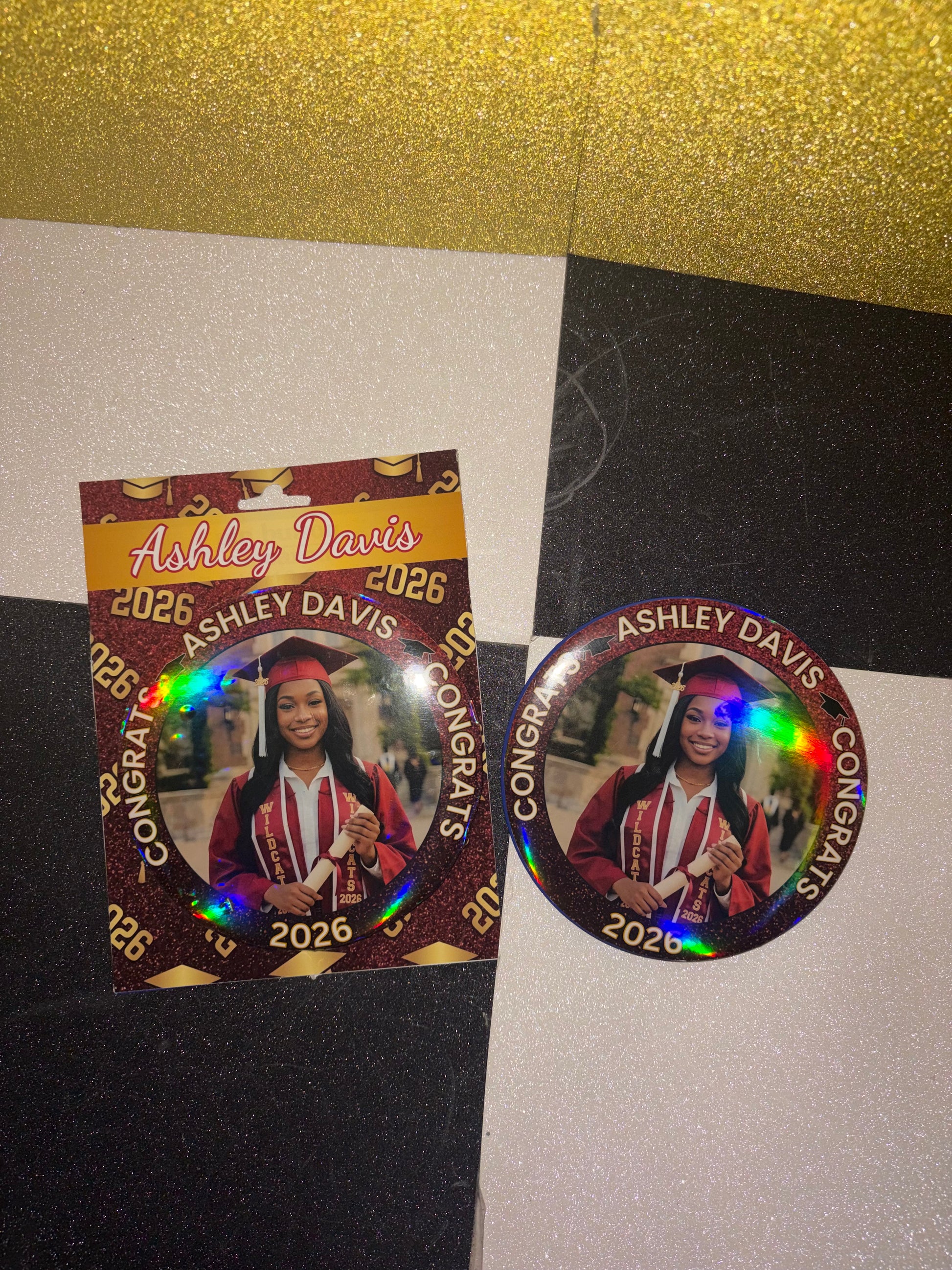 Large Custom Buttons: Memorial, Graduation, Sports - Single