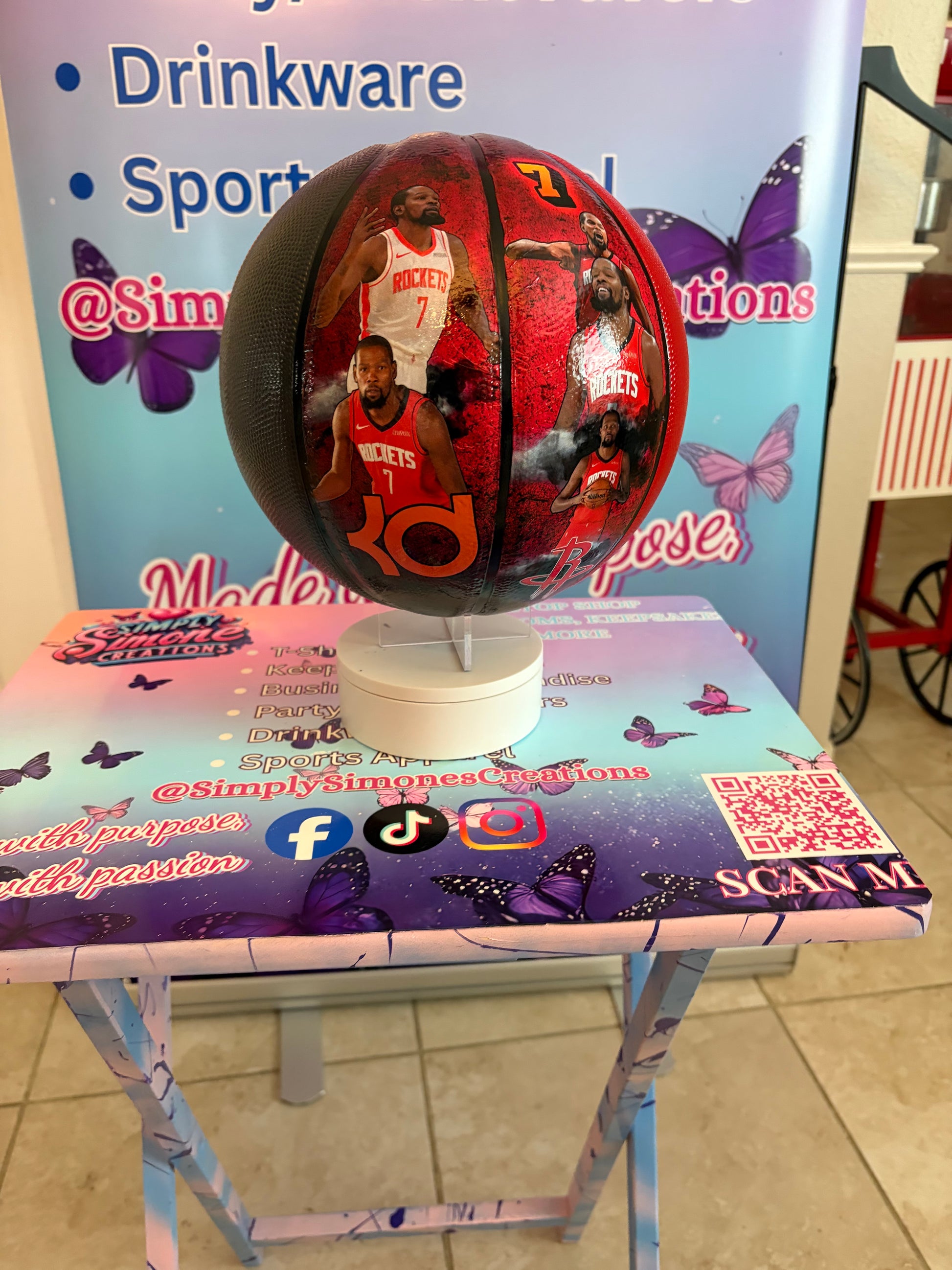 Custom Keepsake Basketball (2 Panels)