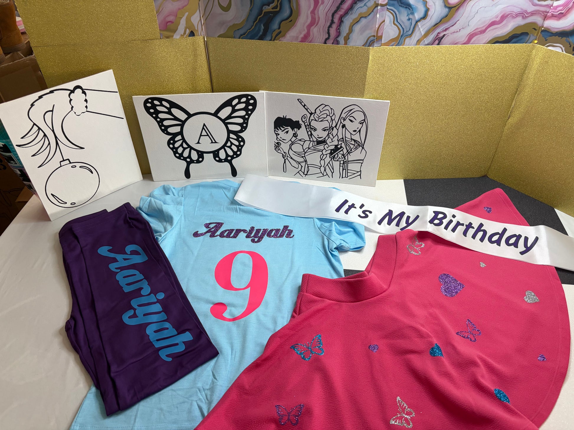 Kids Birthday Fit- Tops & bottoms