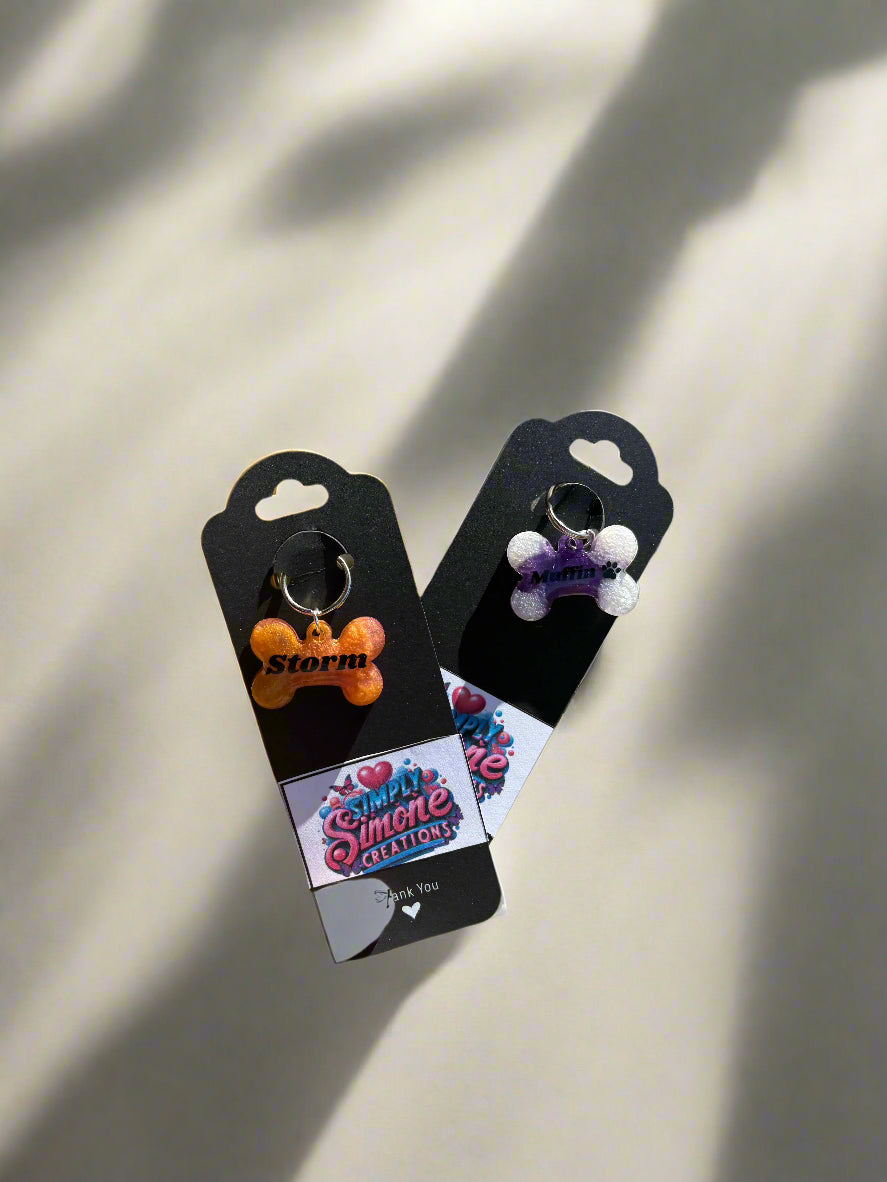 Resin Pet Name Tag – Personalized, Stylish & Durable 🐾✨