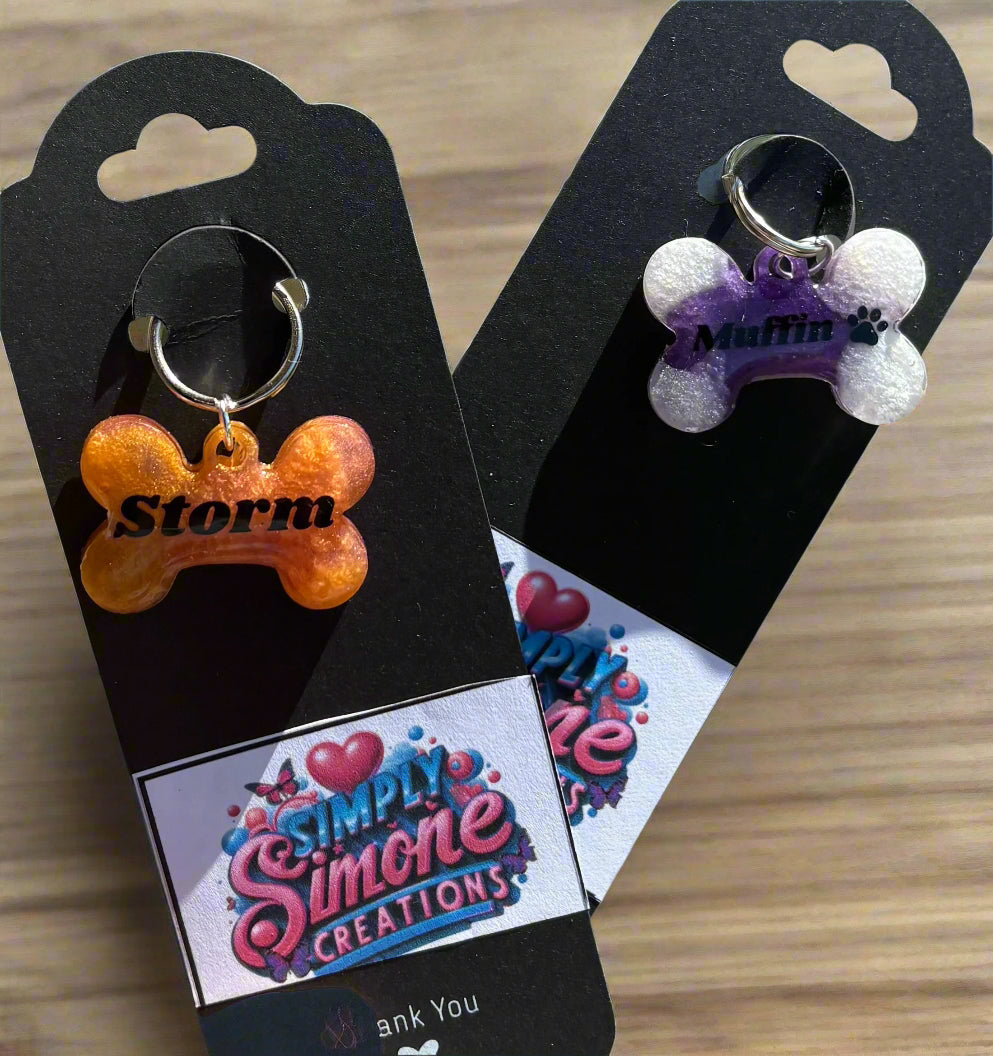 Resin Pet Name Tag – Personalized, Stylish & Durable 🐾✨