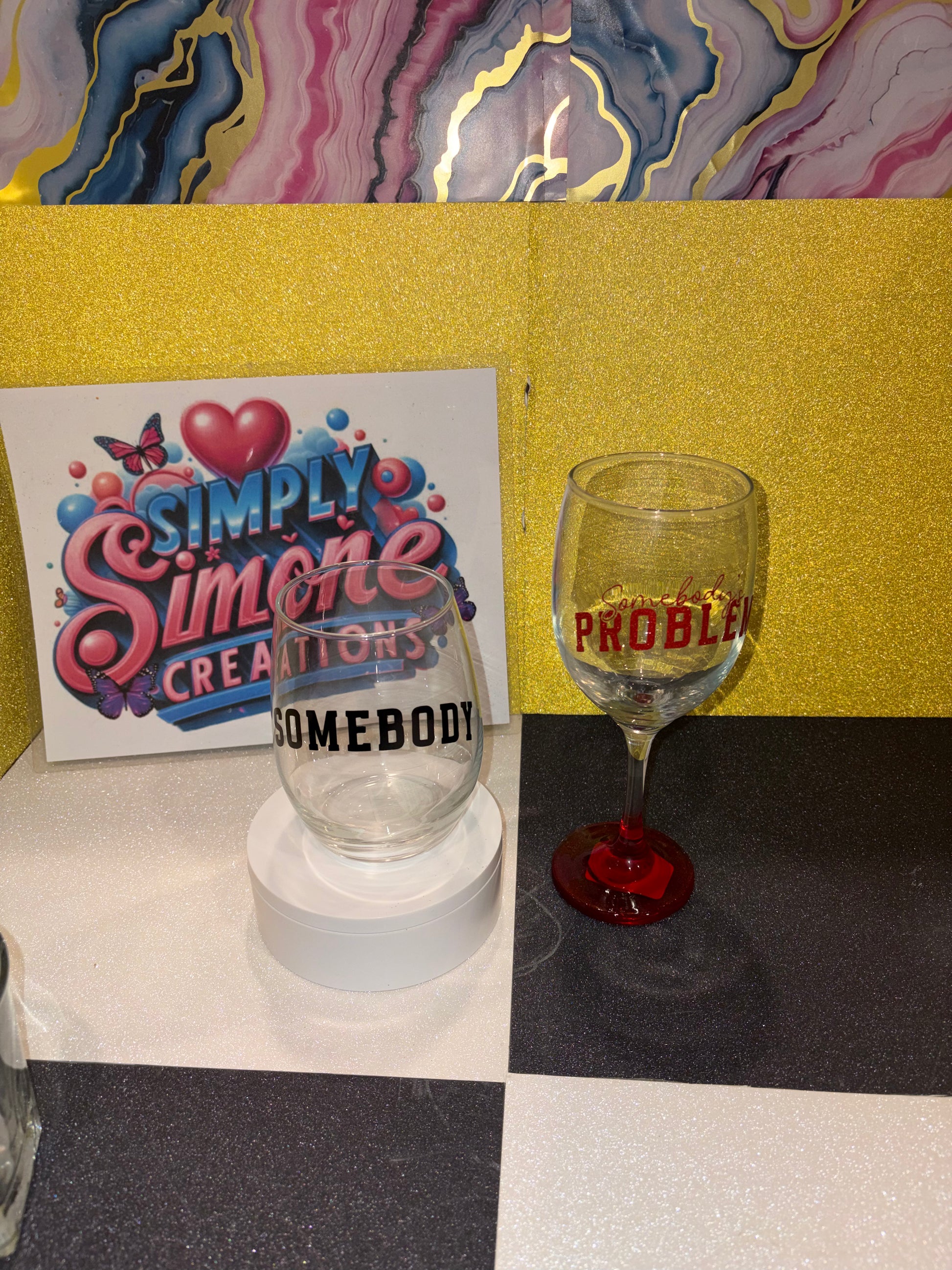 Custom Glass (Wine, Whiskey, Champagne) (2)