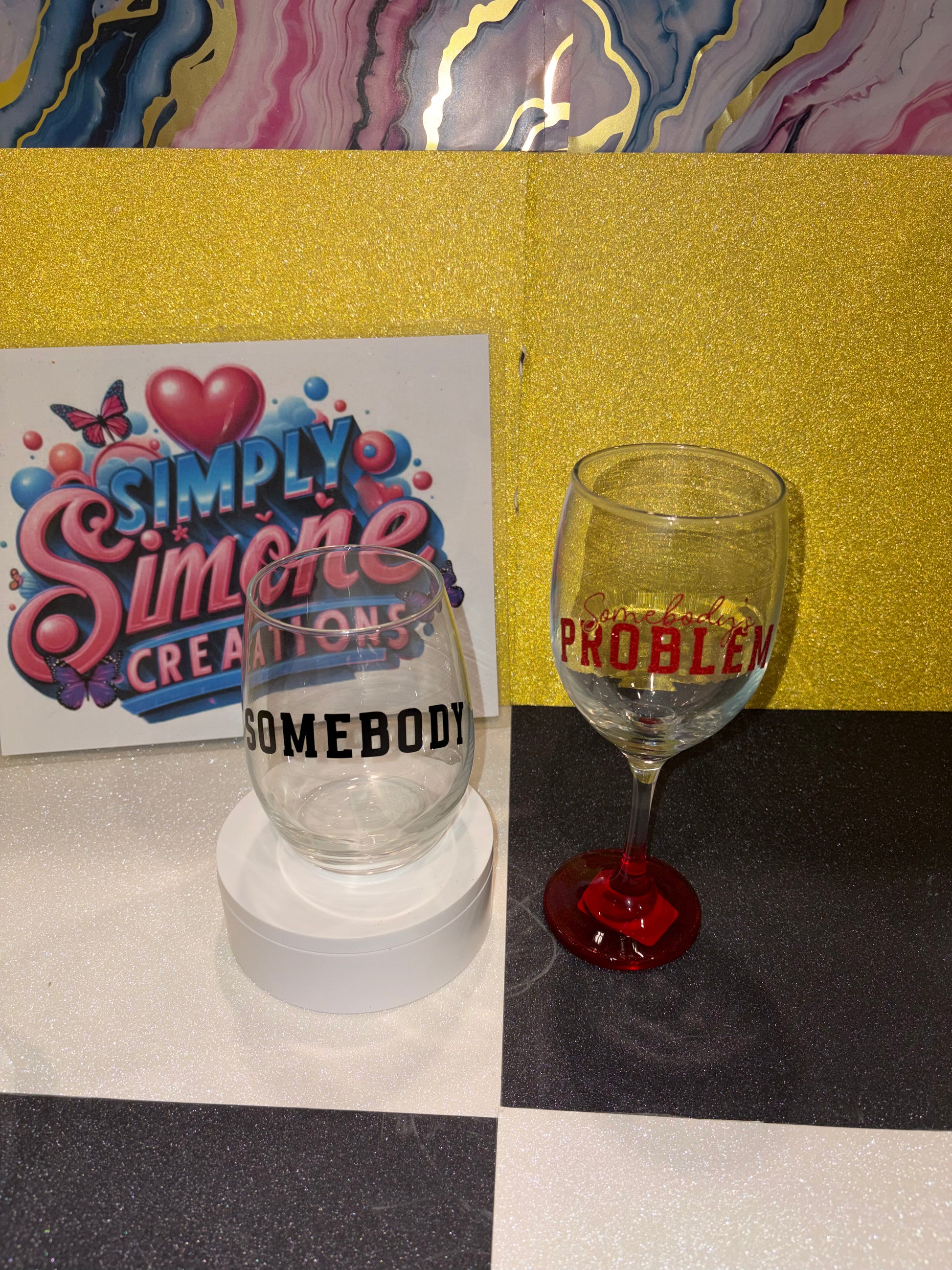 Custom Glass (Wine, Whiskey, Champagne) (2)