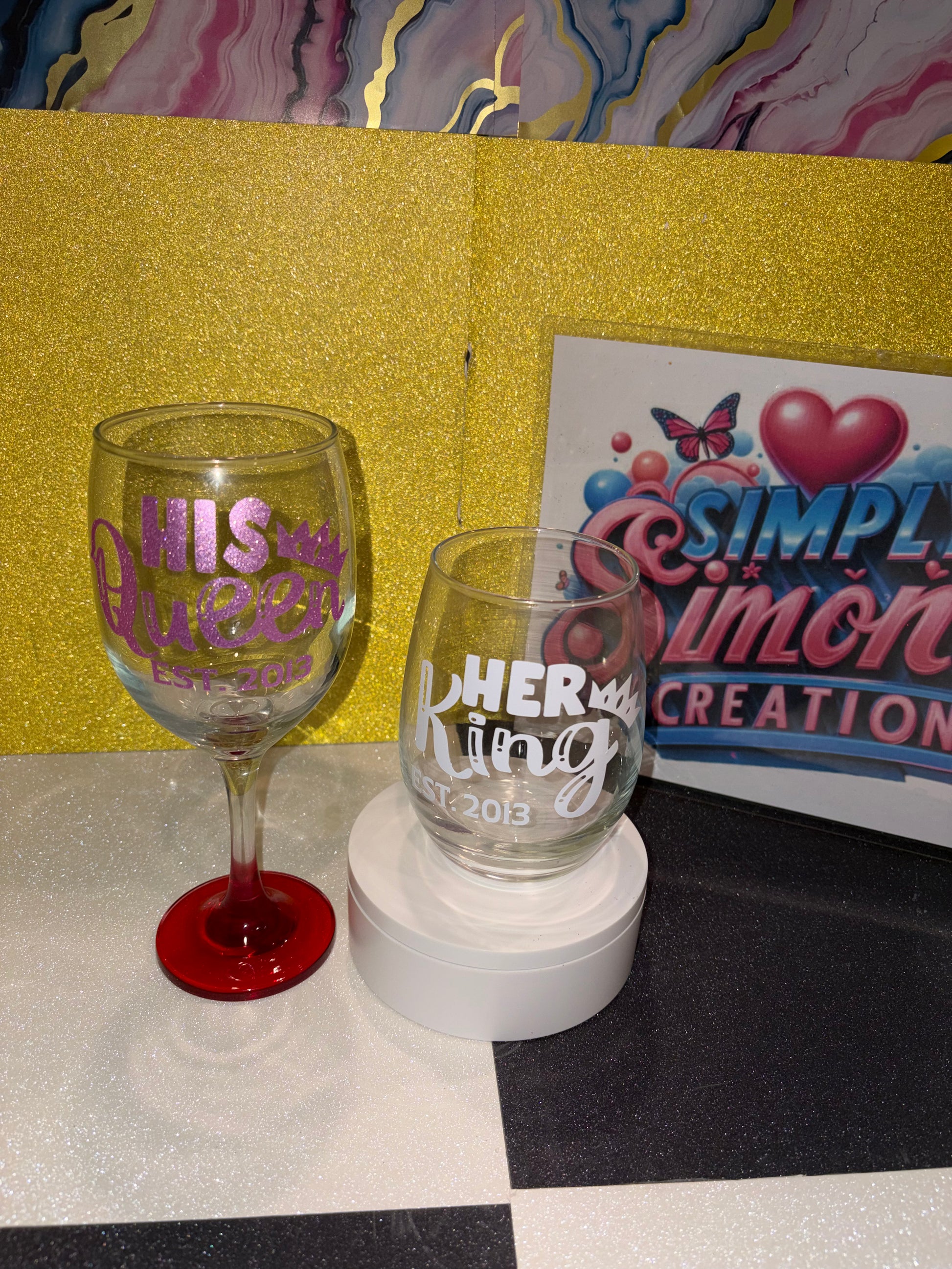 Custom Glass (Wine, Whiskey, Champagne) (2)