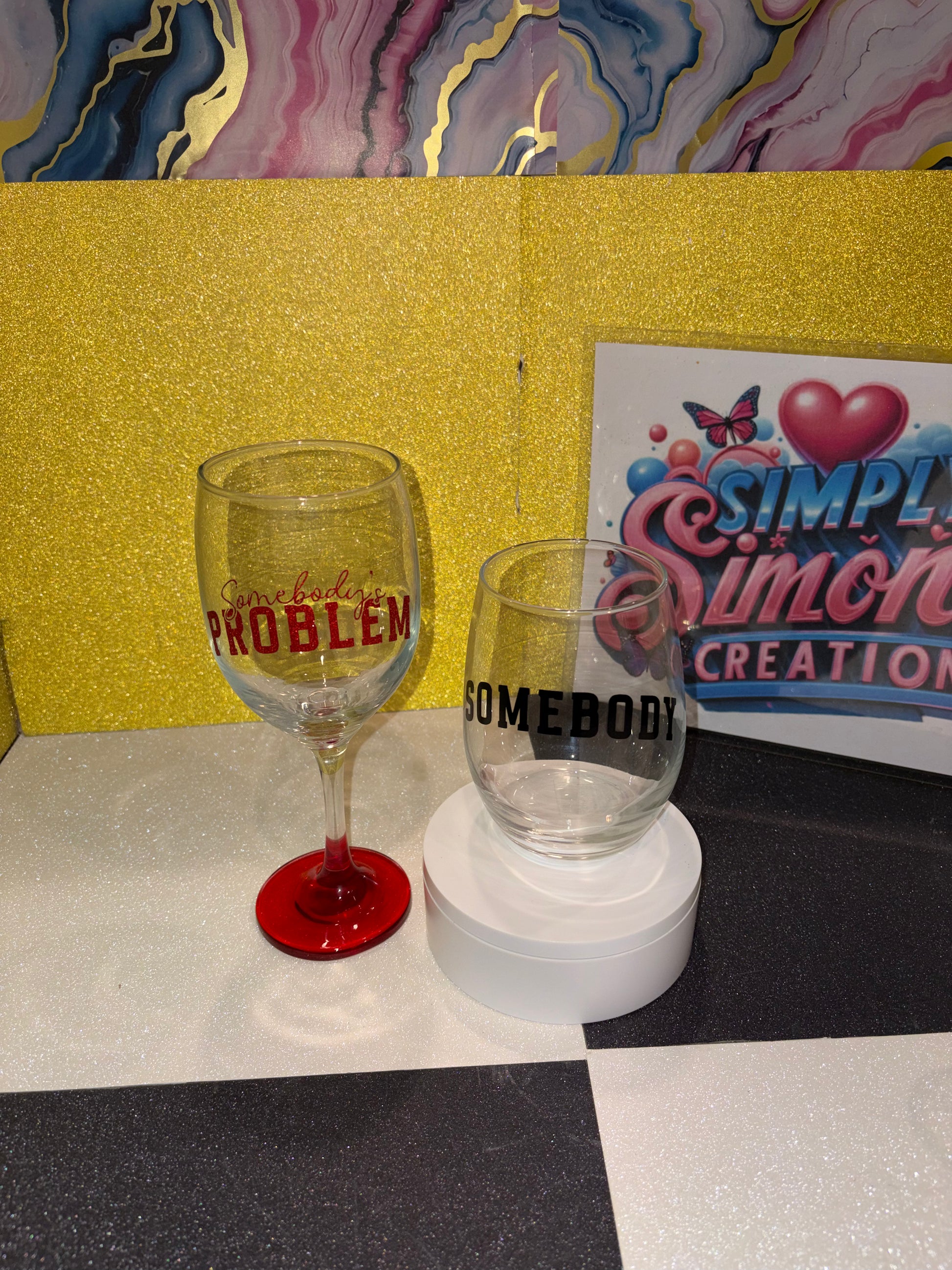 Custom Glass (Wine, Whiskey, Champagne) (2)