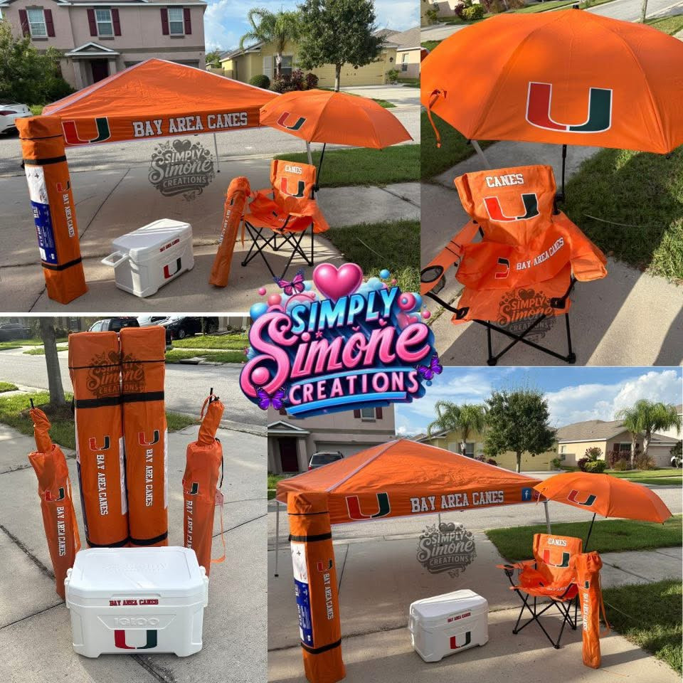 Custom Chair & umbrella