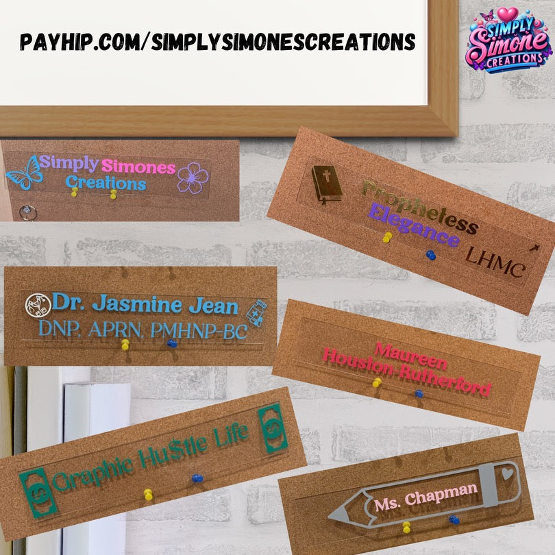 Custom Name Plate – Personalized Desk or Door Display 🖋️✨