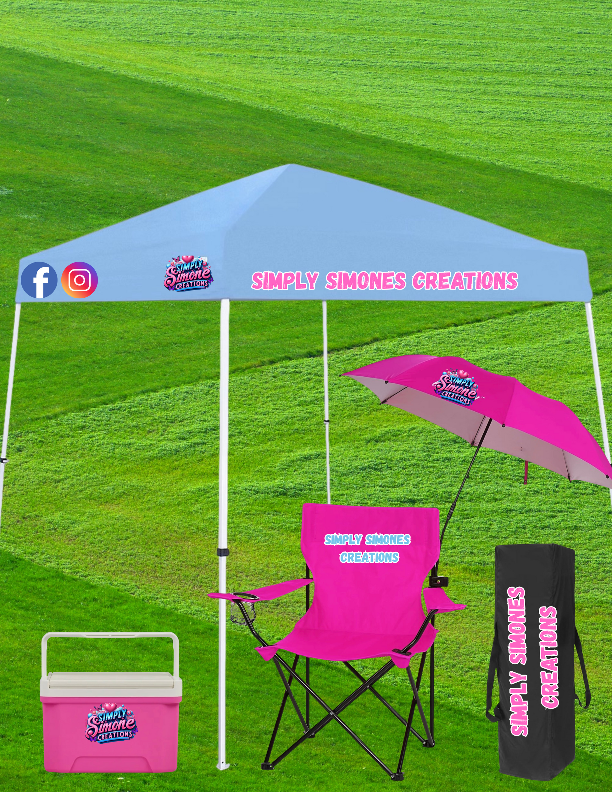 Custom Chair & umbrella