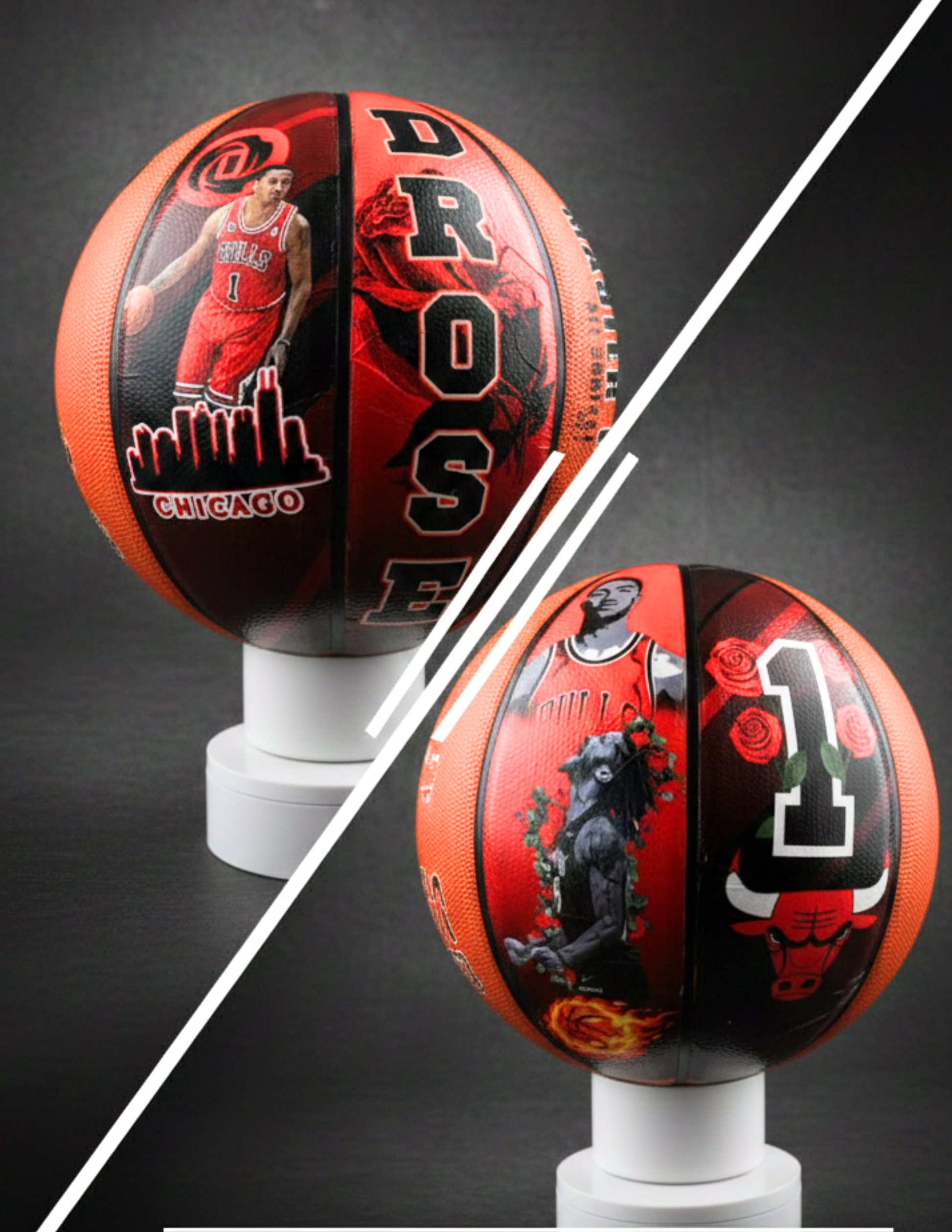 Custom Keepsake Basketball (2 Panels)