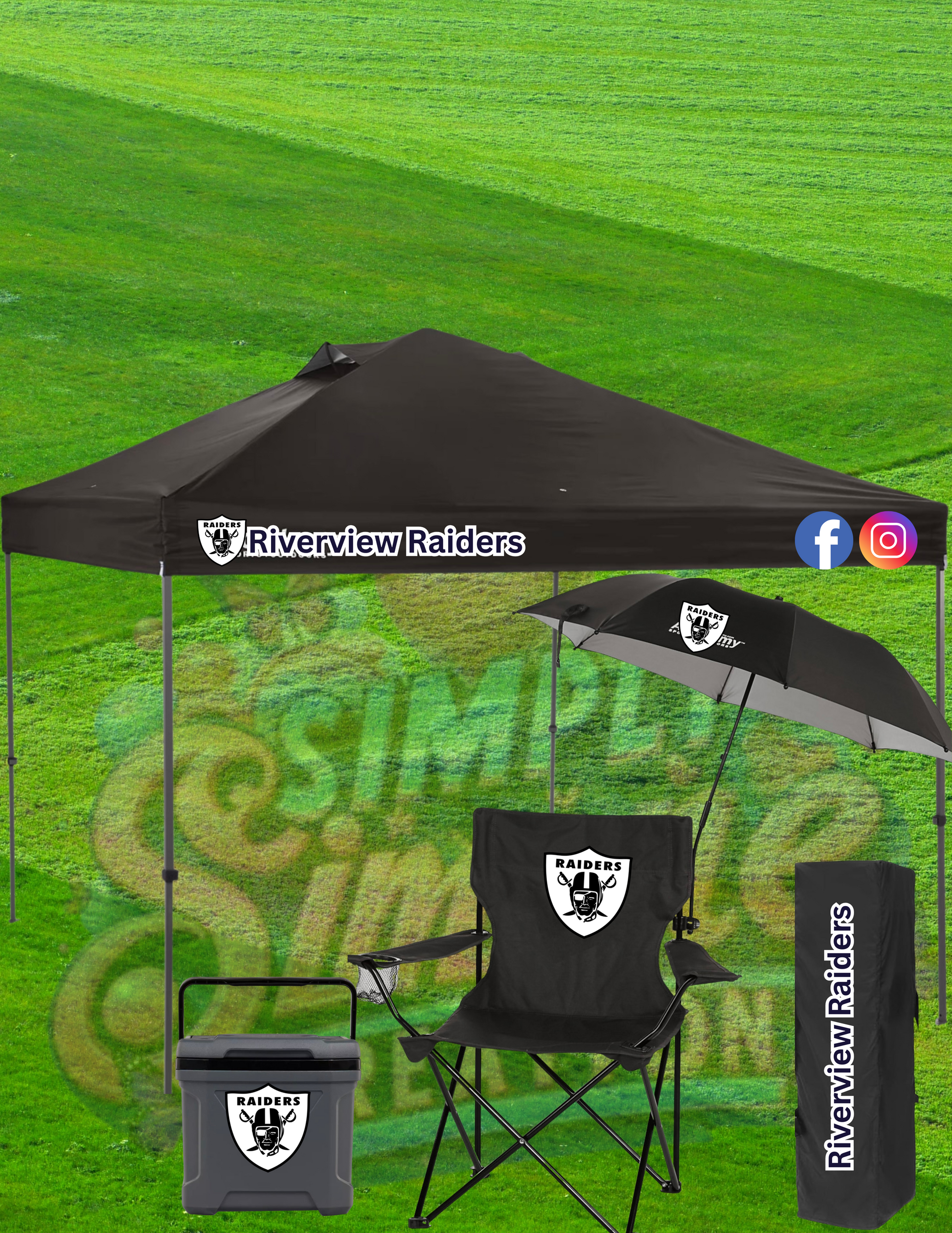 Custom Chair & umbrella